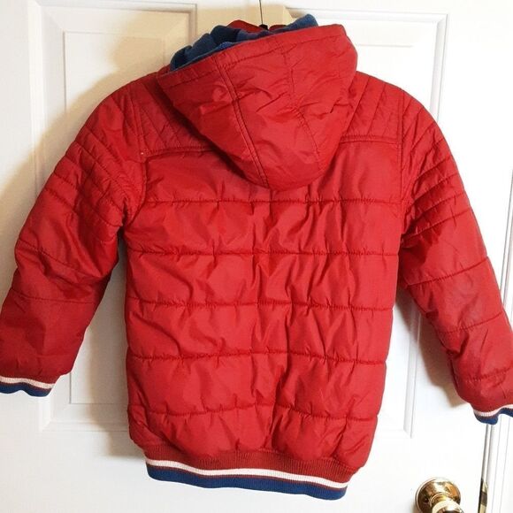 Brooklyn League NYC Boys Red/Navy Fleece-lined Coat sz 7-8 - Picture 2 of 8